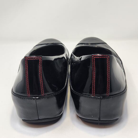 FitFlop Due Black Patent Leather Ballet Flat Women Size 41 US 9 Platform Comfort - Picture 6 of 8